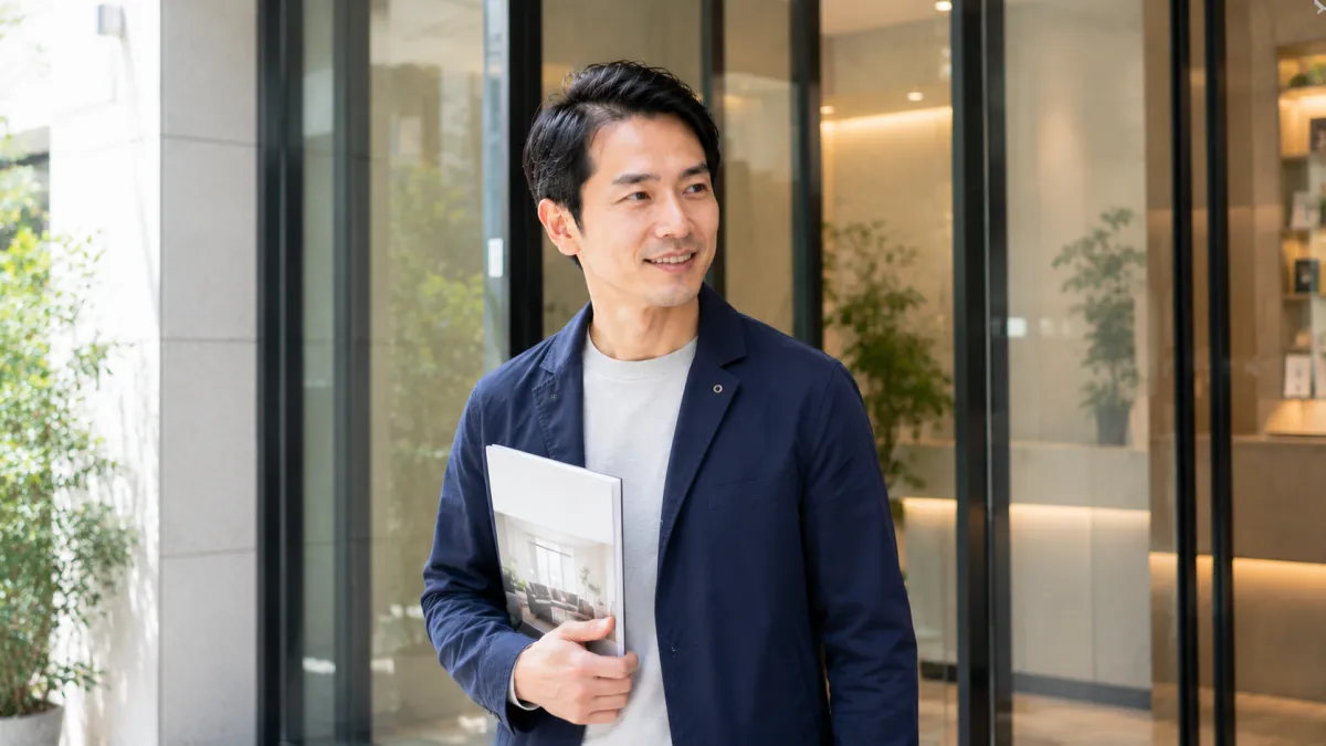 品川から通える植毛クリニックで無料カウンセリングを終えて安心した表情の男性