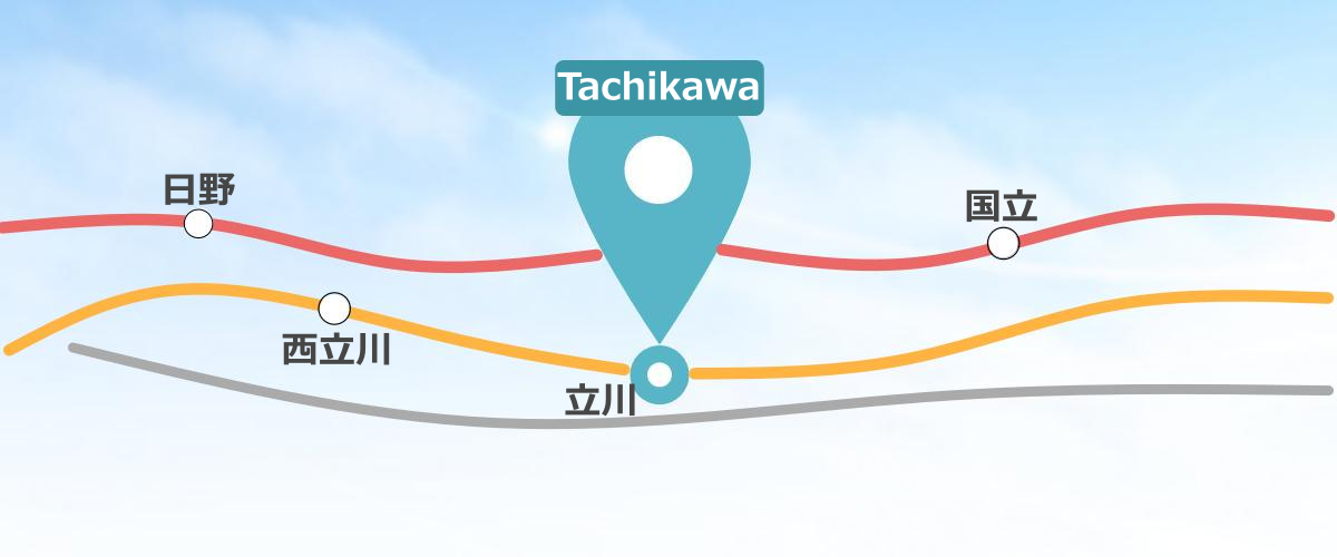 立川周辺の路線イメージ図