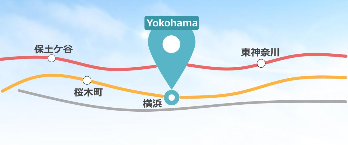 横浜周辺の路線イメージ図