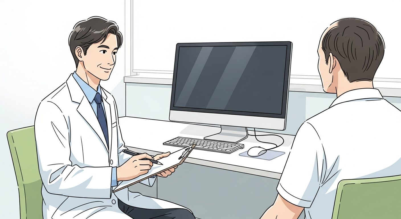 自毛植毛のカウンセリングの様子（相談だけで帰れる）