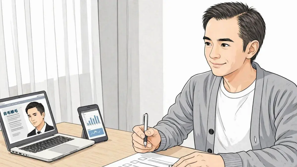 植毛を検討している日本人男性