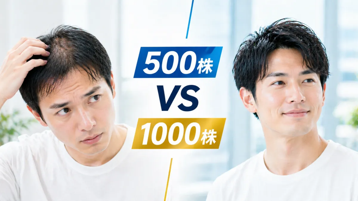 自毛植毛500株・1000株の仕上がり