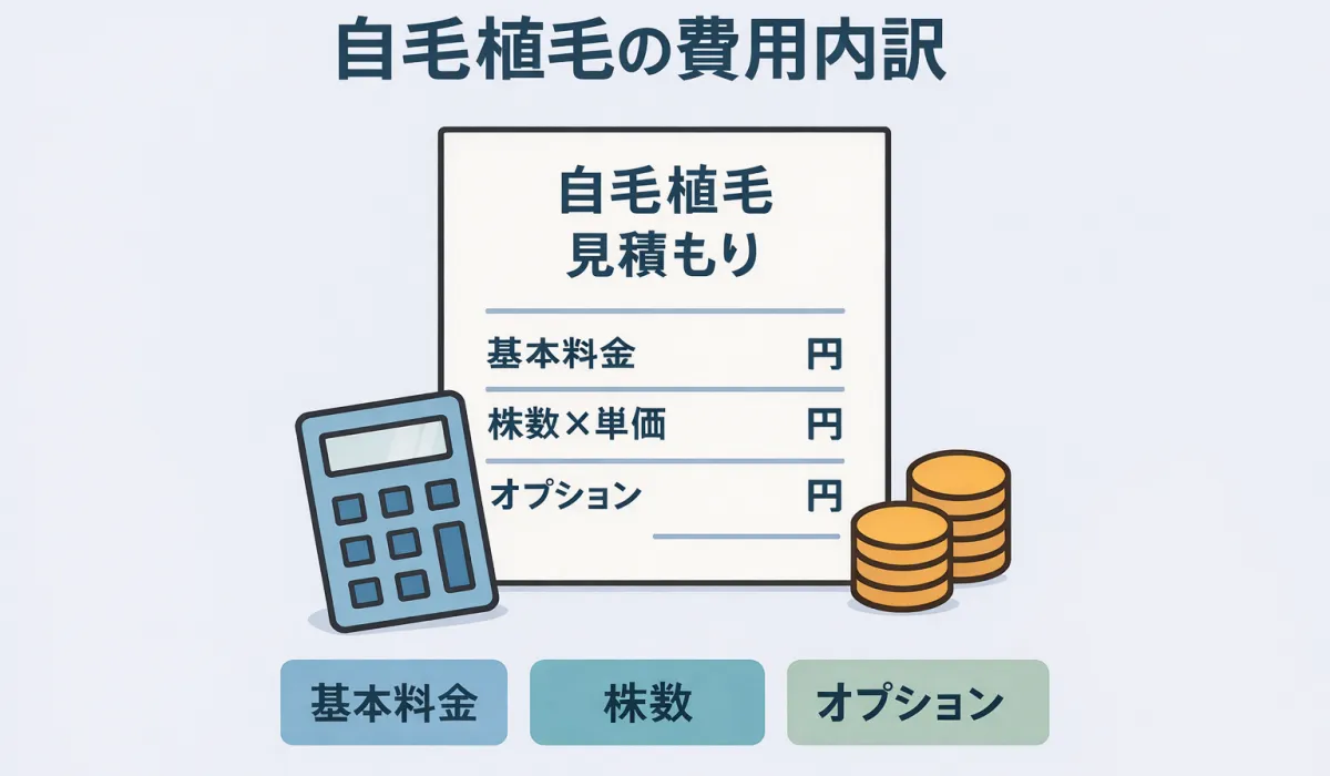 自毛植毛の費用相場と料金内訳