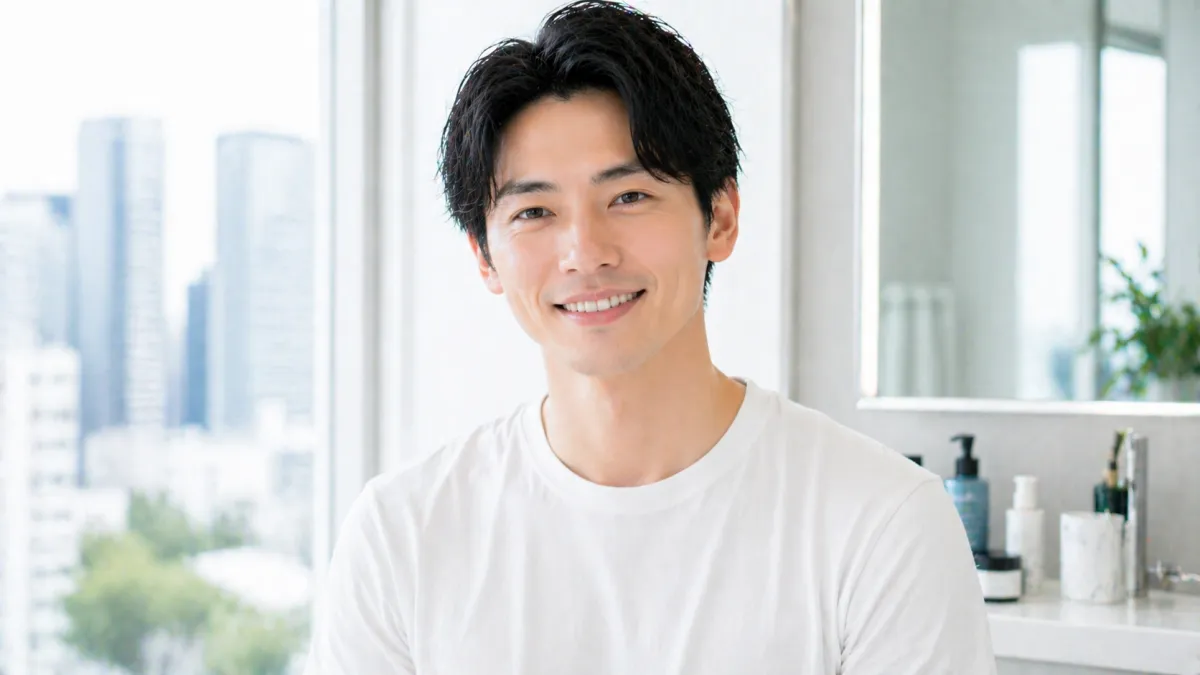 ヒゲ脱毛後に清潔感ある男性のイメージ