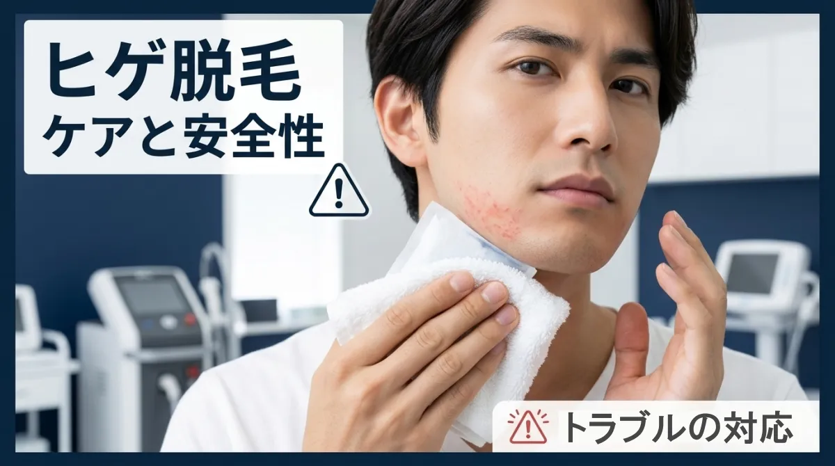 ヒゲ脱毛で後悔した男性の例｜失敗や効果不足に悩むイメージ