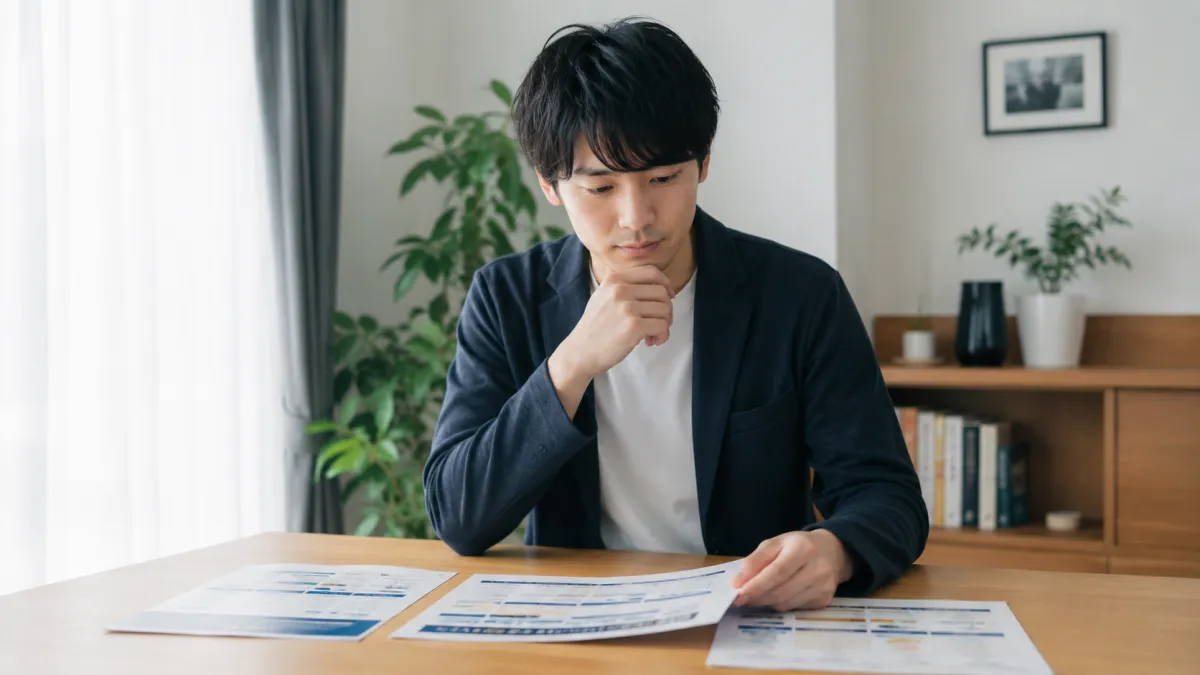 ヒゲ脱毛クリニックを比較している男性のイメージ