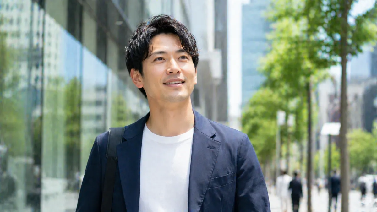 ヒゲ脱毛後の清潔感ある男性のイメージ